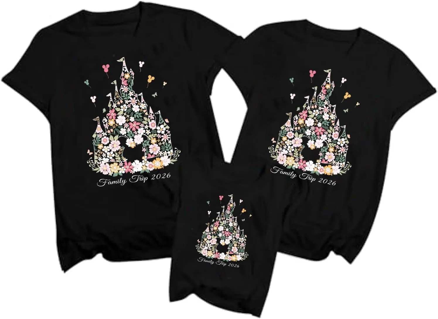 

Футболка Magic Kingdom с цветочным принтом замка BestLucky