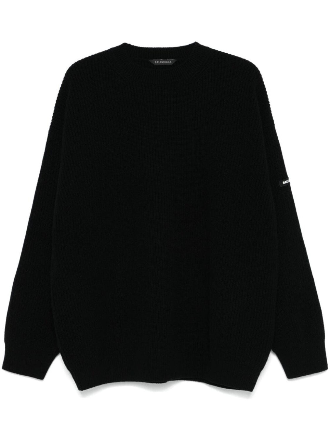 Balenciaga свитер с логотипом, черный