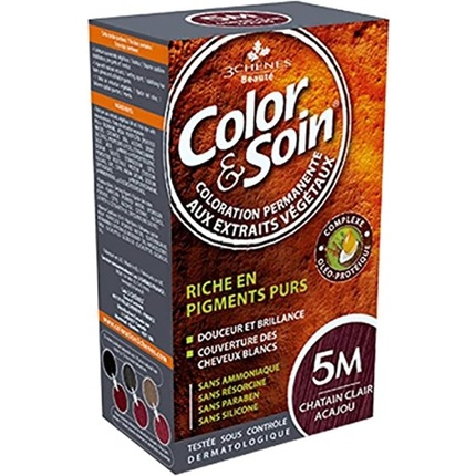 

Les 3 Chenes Color & Soin Перманентный цветной уход за волосами Светло-красное дерево Каштан 5м Les 3 ChÊNes