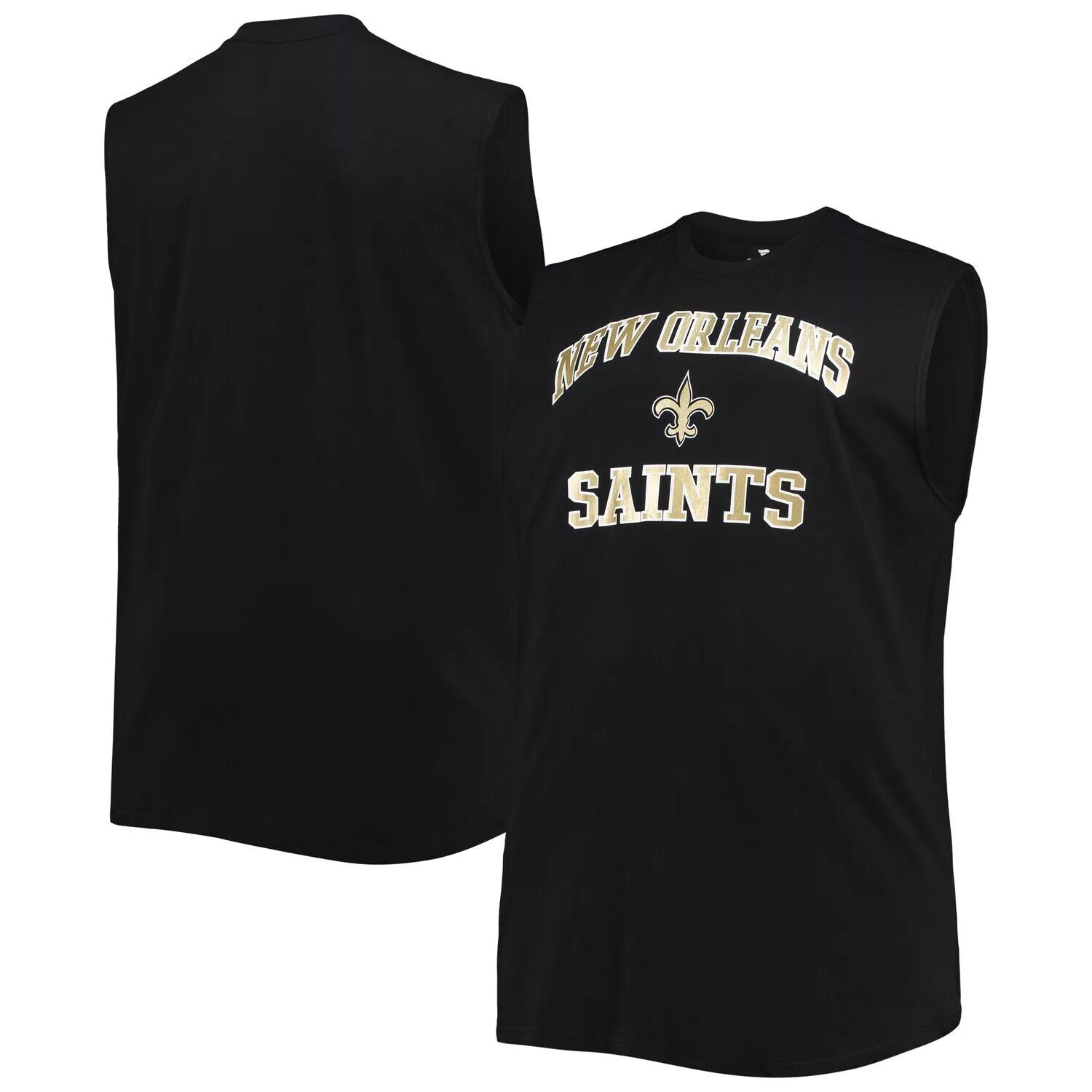 

Мужская черная майка New Orleans Saints Big & Tall Muscle, Черный, Мужская черная майка New Orleans Saints Big & Tall Muscle