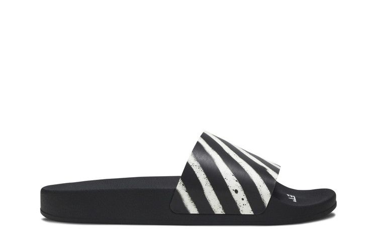 

Шлепанцы Off-White Spray Stripes Slider, Black White
