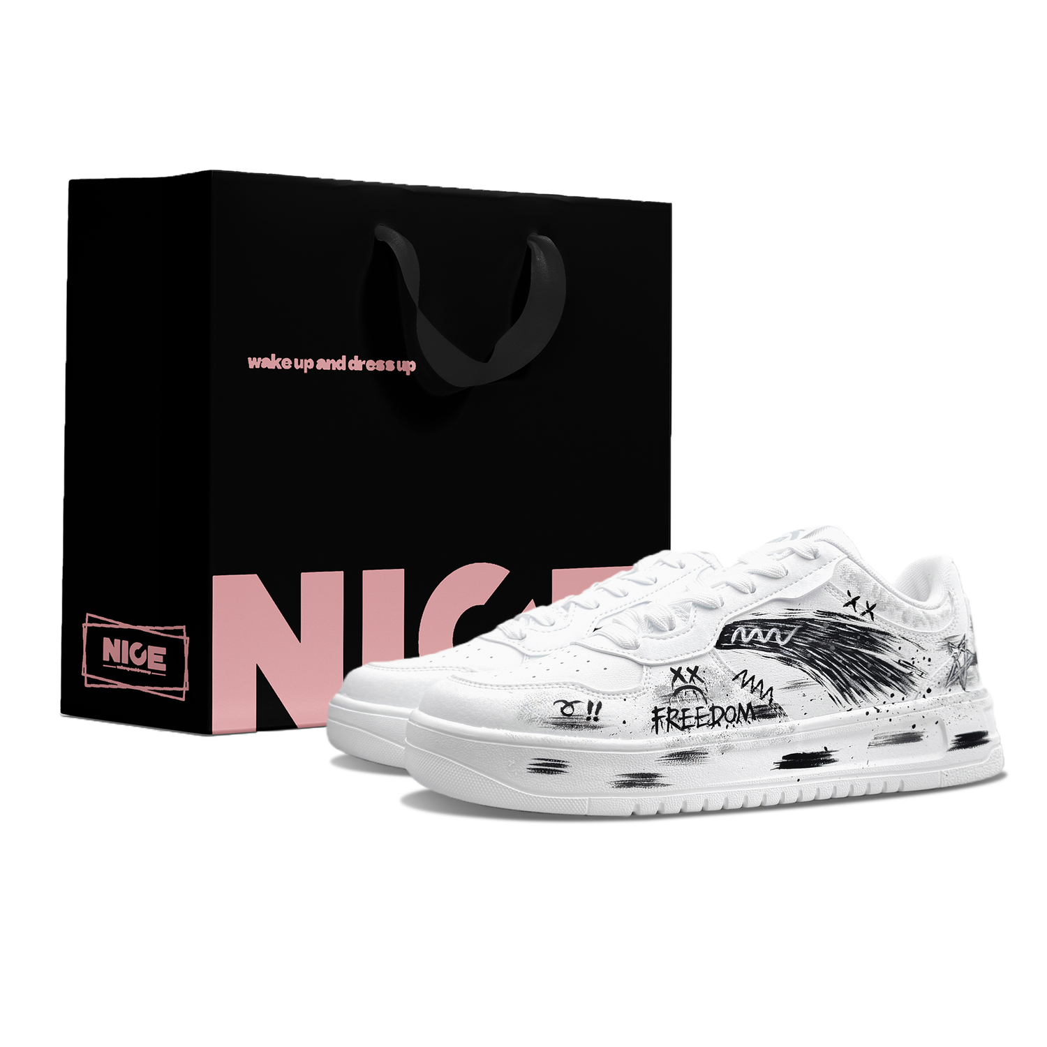 

Легко изнашиваемые, легкие и дышащие низкие скейтбордистские кроссовки унисекс Anta, белый