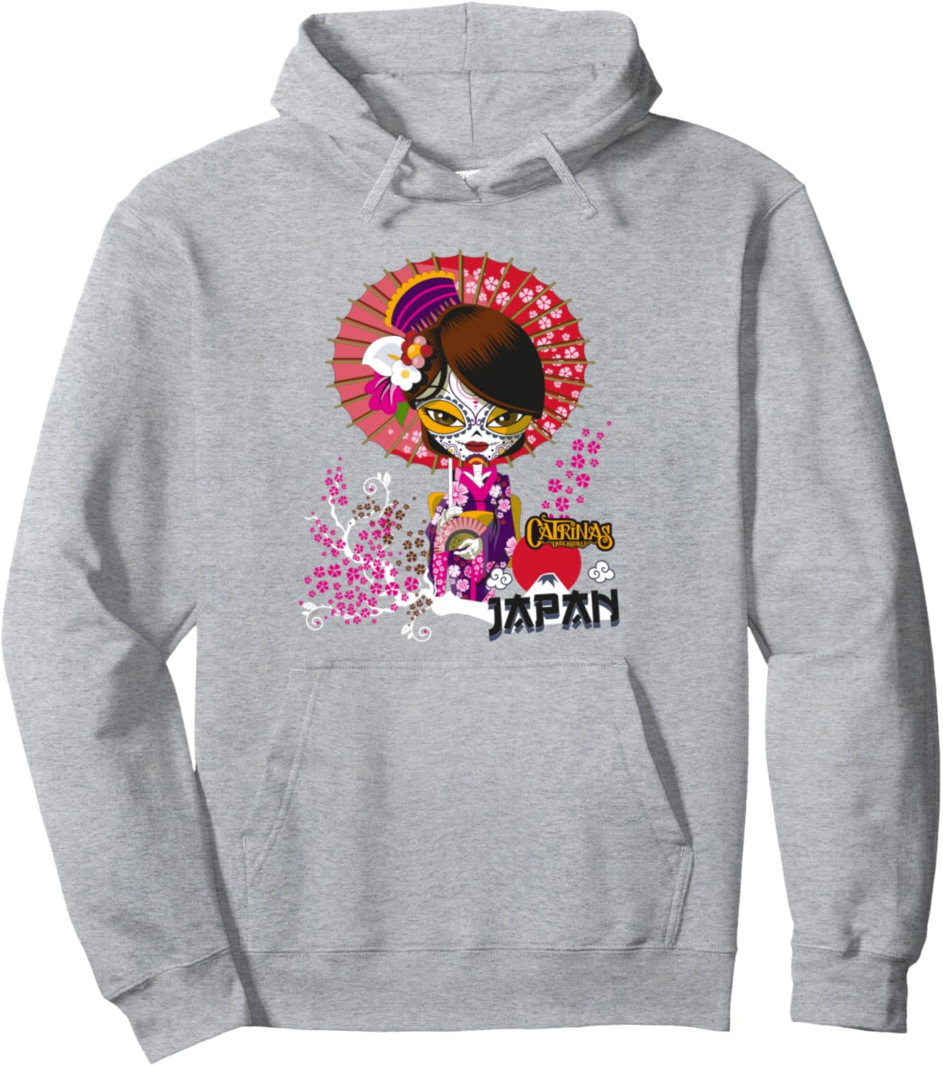 

Подземный мир Катрины - красочная толстовка ко Дню мертвых Catrinas, серый