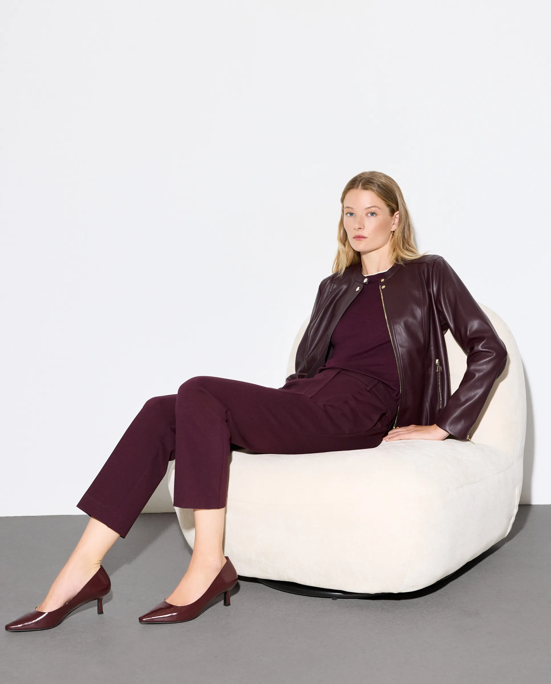 

Женская гладкая куртка из полиэстера Woman El Corte Inglés, бордовый, Красный, Женская гладкая куртка из полиэстера Woman El Corte Inglés, бордовый