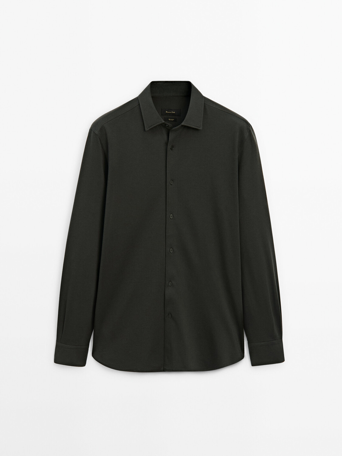 

Рубашка из 100% плотной хлопковой ткани. Massimo Dutti, зеленый