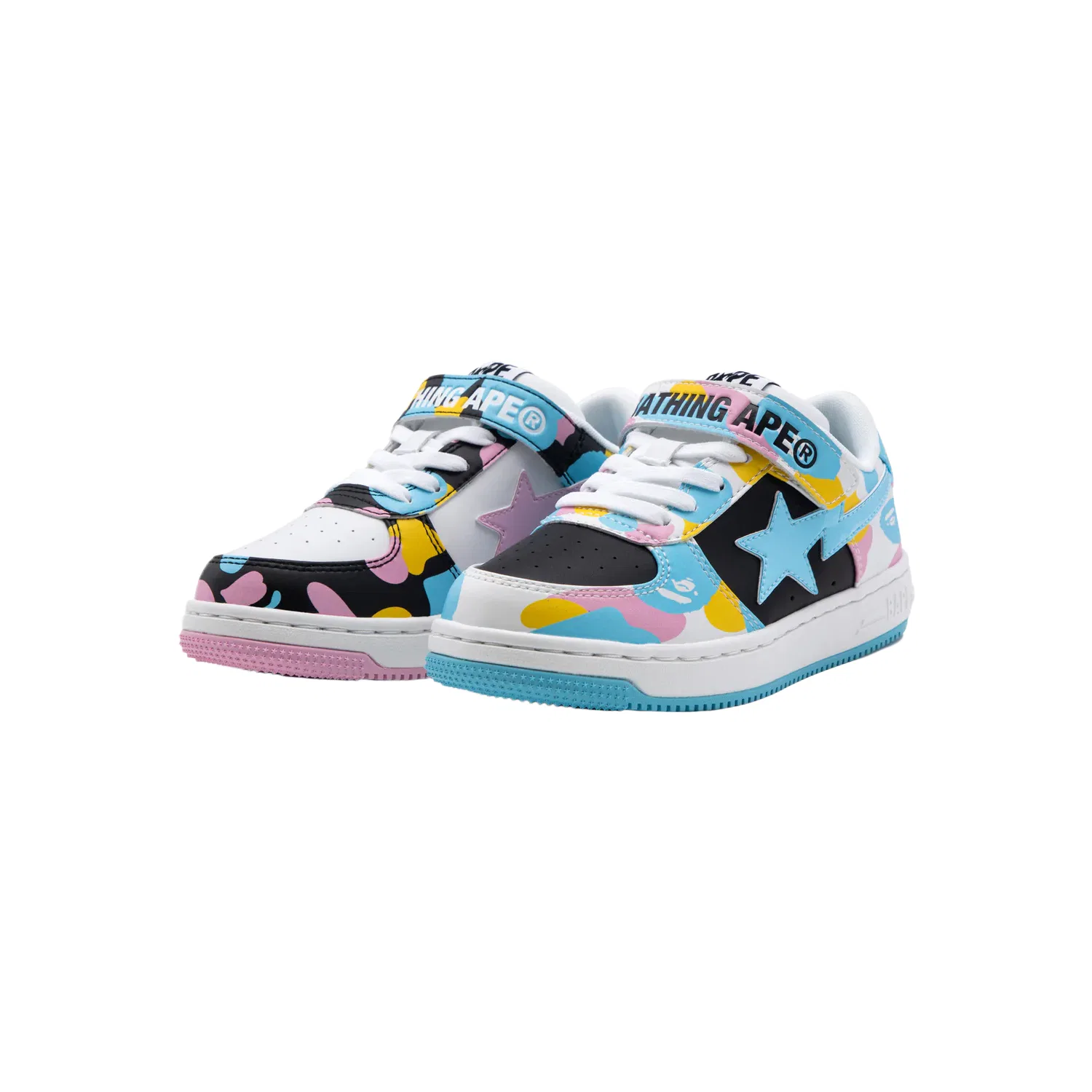 Кроссовки BAPE STA из искусственной кожи низкие повседневные Kids' A BATHING APE, Blue — фото 3
