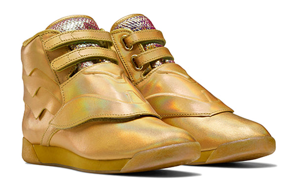 Кроссовки wonder woman 1984 x freestyle hi 'golden eagle armor' Reebok, золотой — фото 3