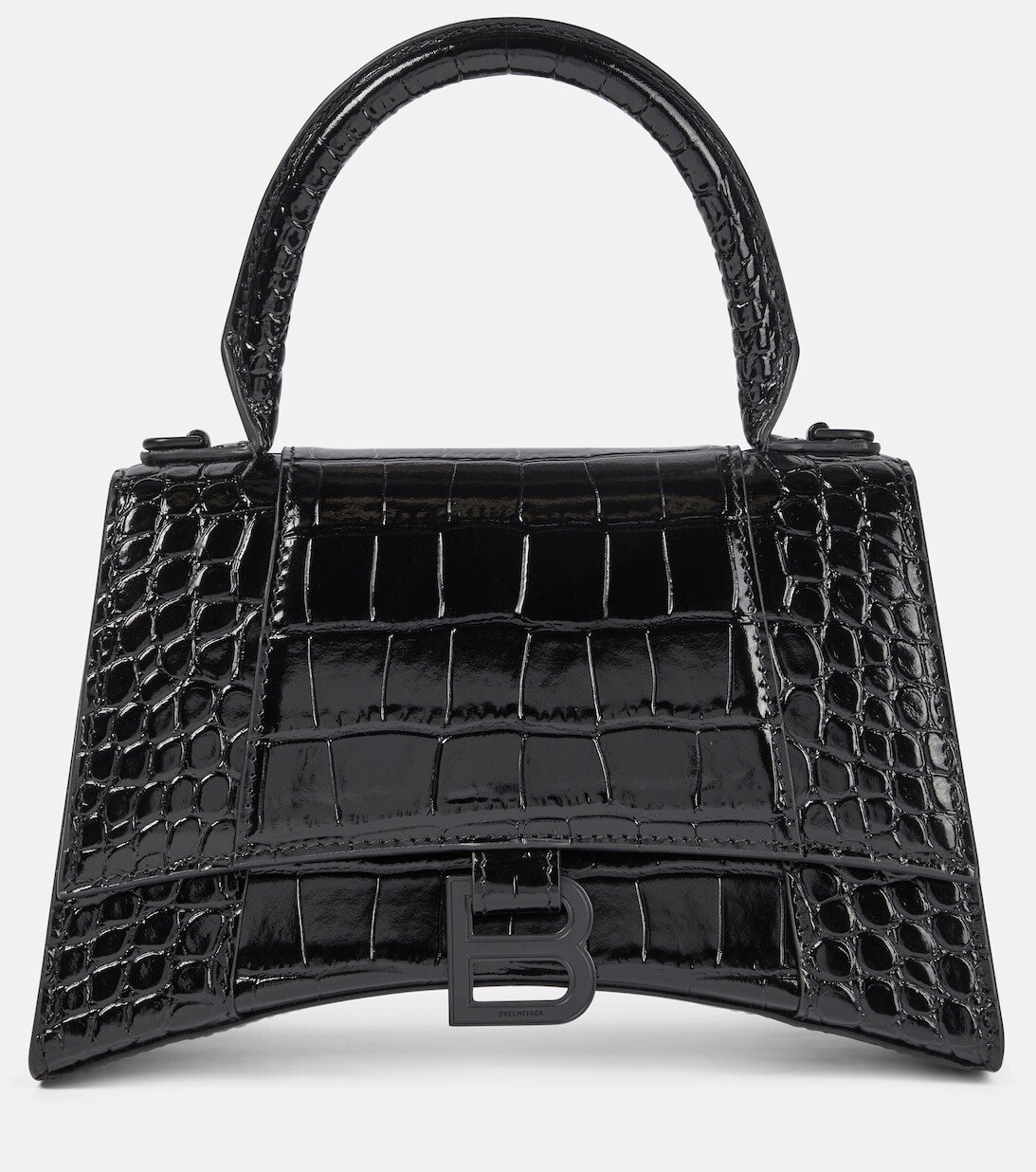 

Маленькая кожаная сумка через плечо Hourglass Balenciaga, черный