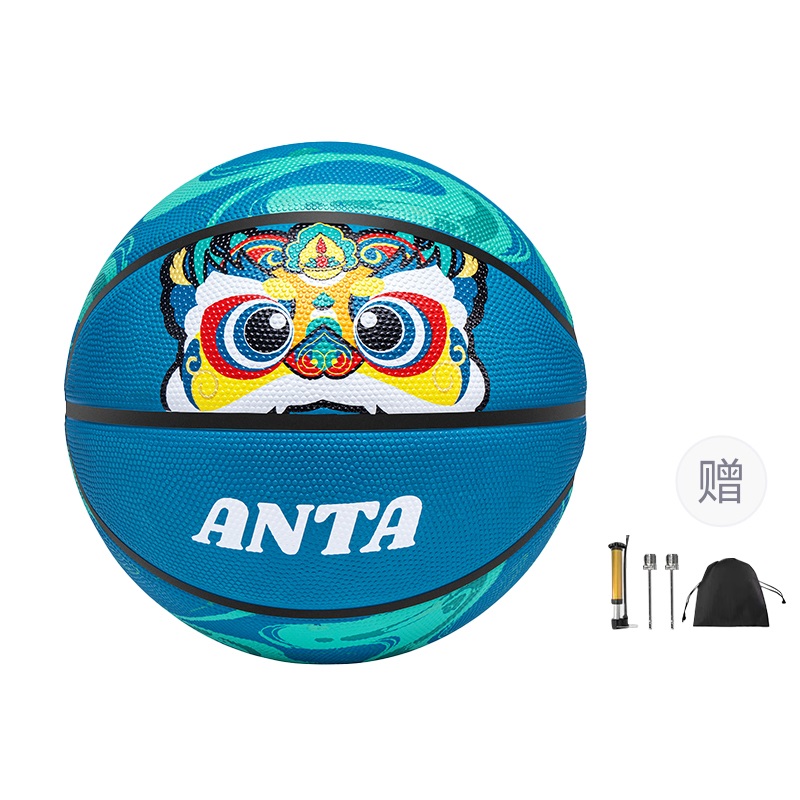 

ANTA Резиновый баскетбольный мяч blue green, размер 7, размер 5, уличные тренировки, соревнования, unisex, china