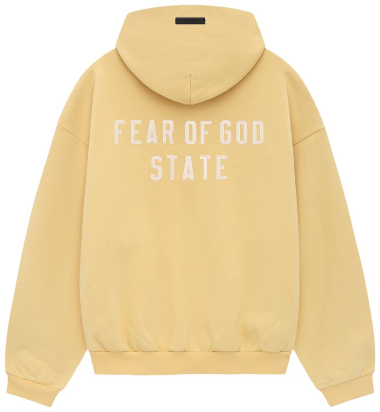 Худи Fear of God Essentials Heavy Fleece Full Zip Hoodie 'Amber', желтый — фото 2