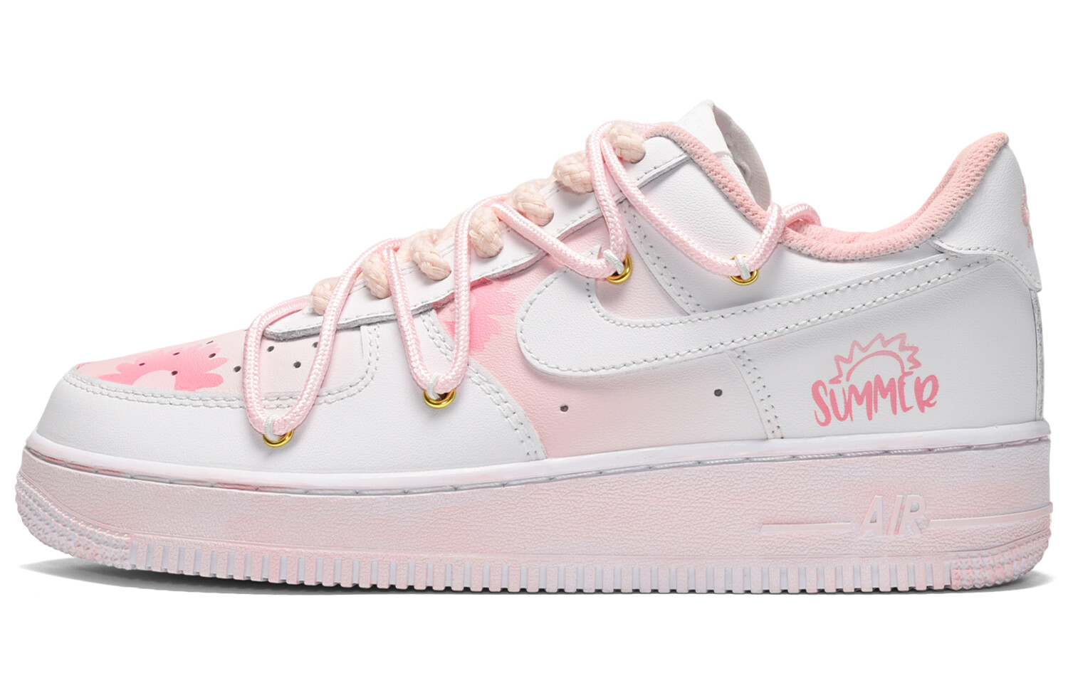 

Кроссовки Nike Air Force 1 Skateboard Shoes Women's Low-Top White Pink