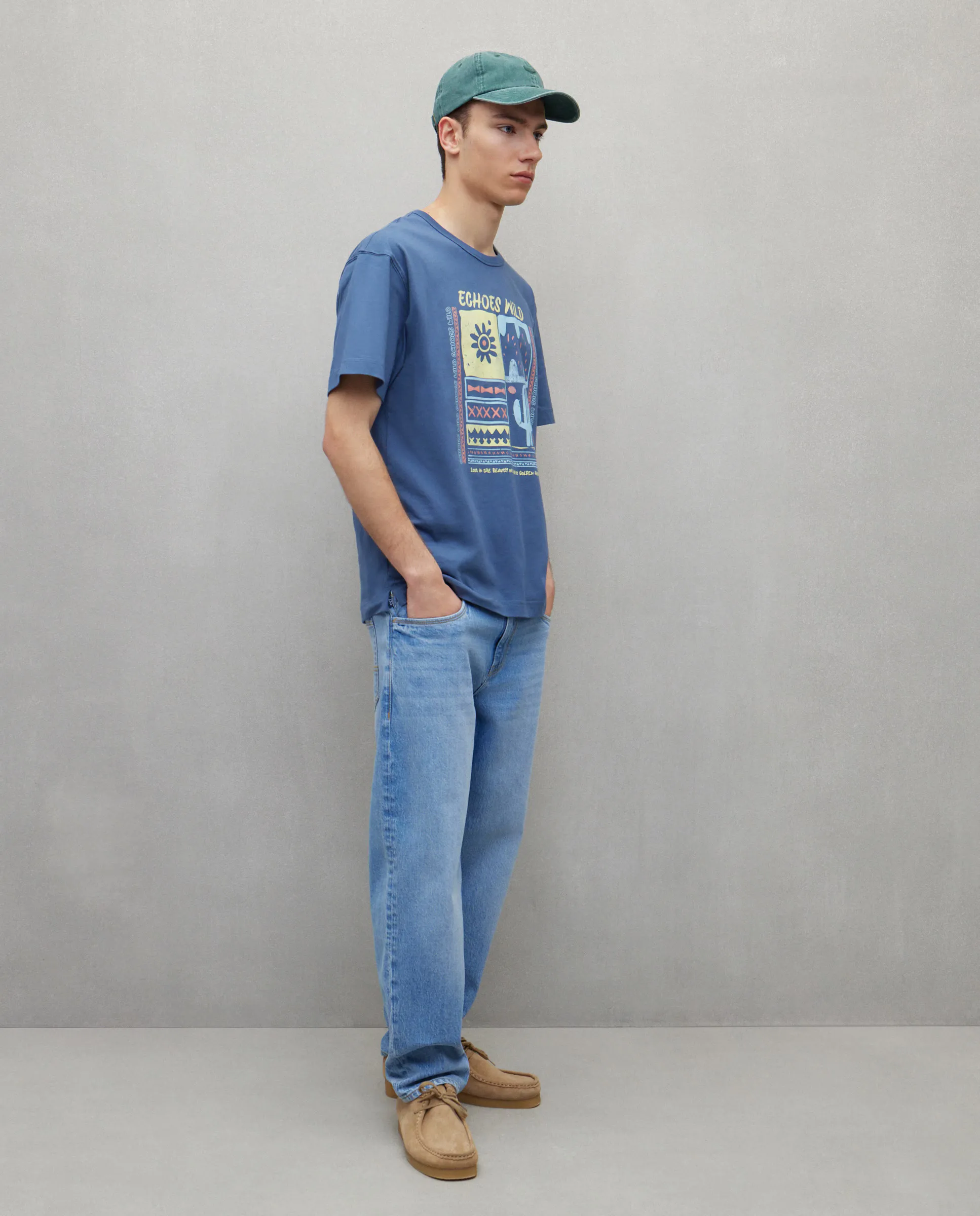 

Мужская футболка свободного кроя с короткими рукавами Easy Wear, цвет 400 Azul