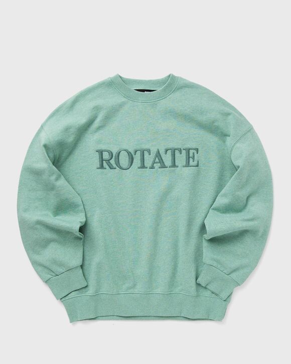 

Толстовка Rotate Birger Christensen Sweat Logo Crewneck, цвет granite green