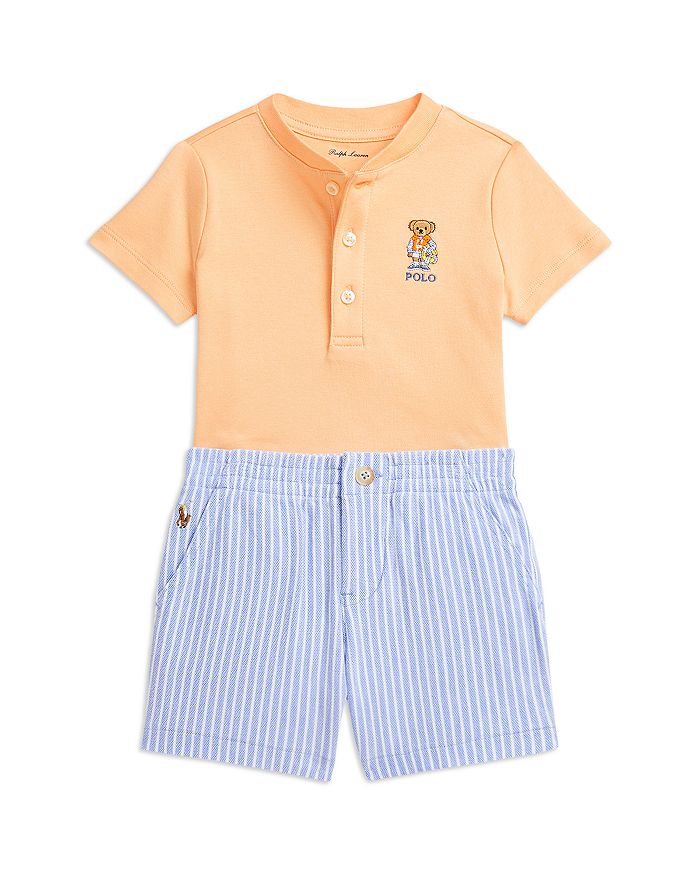 

Комплект из рубашки Polo Bear Henley и шорт в сетку для мальчиков - для малышей Ralph Lauren, оранжевый