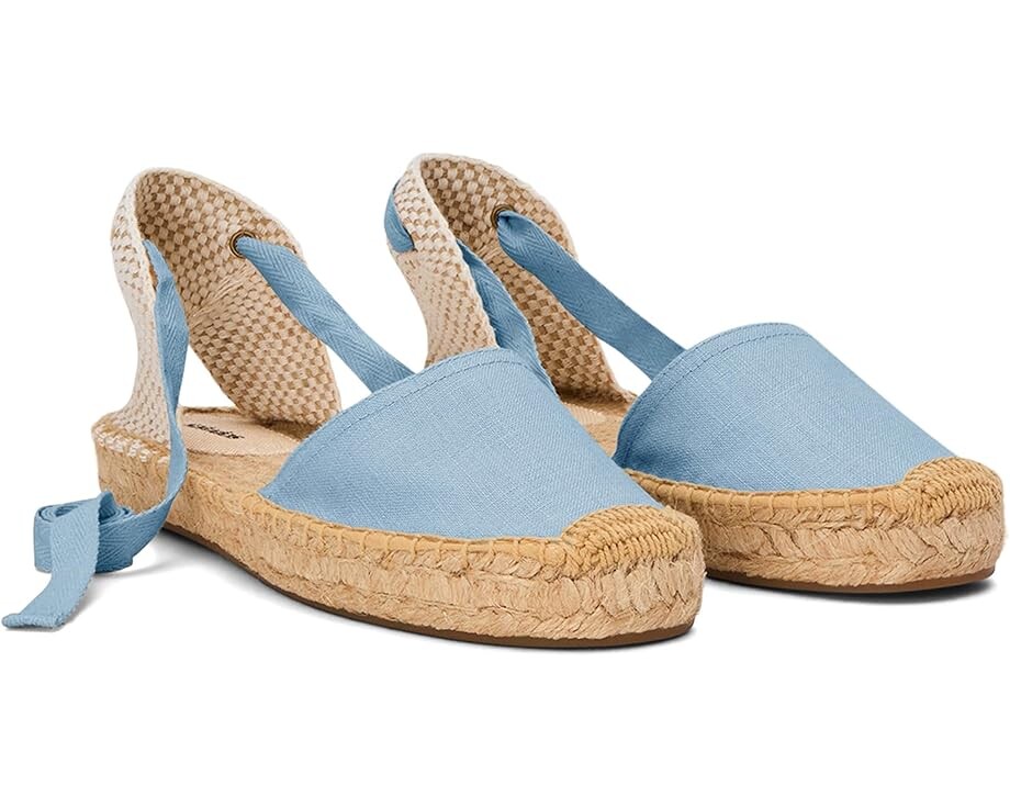 

Туфли на плоской подошве Soludos Lauren Lace Up Espadrille, цвет Cielo Blue