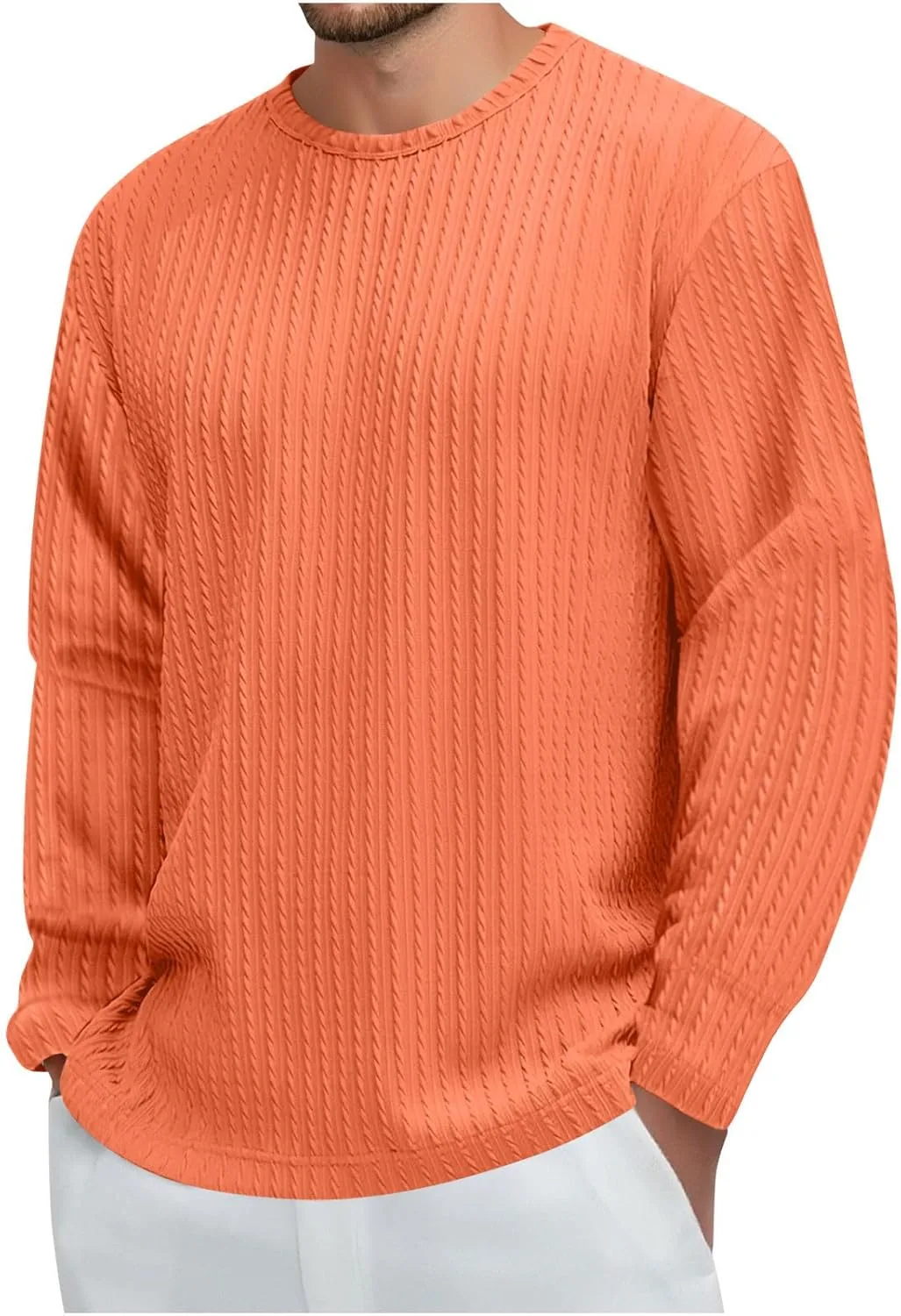 

Мужская повседневная рубашка с длинным рукавом, свободная и дышащая