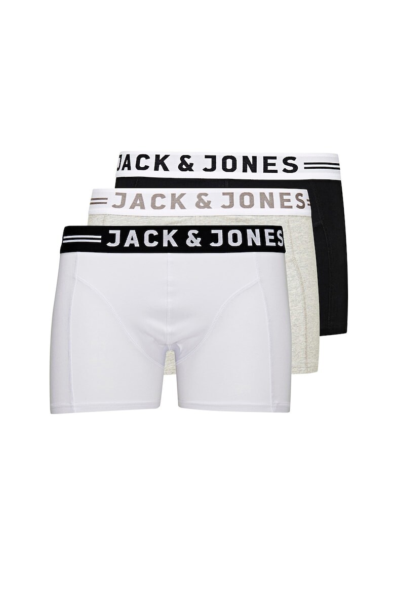

Боксеры с логотипом на талии, 3 пары Jack & Jones, черный