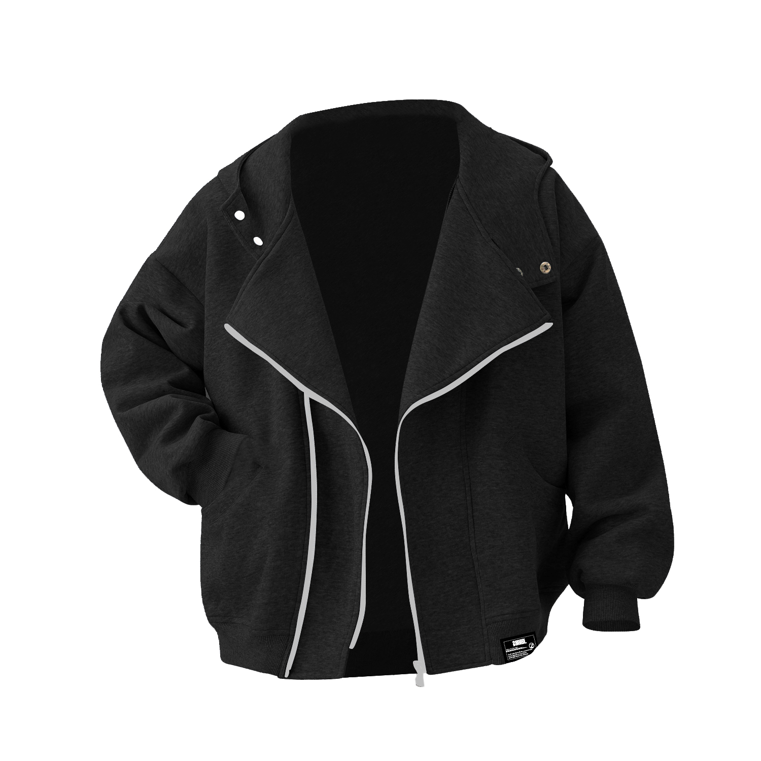 

Толстовка Unisex Hooded Moderate Cardigan ZIAREL, черный