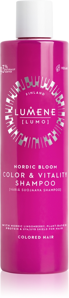 

Шампунь Nordic Bloom [Lumo] для придания цвета и жизненной силы окрашенным волосам Lumene, su uv filtru 300 мл