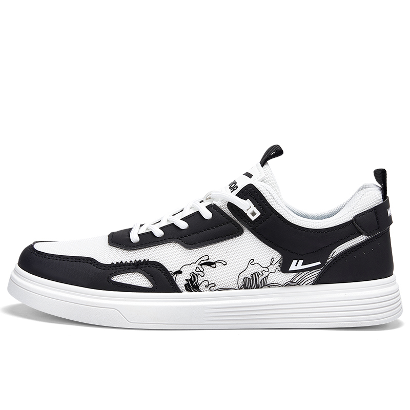 

WARRIOR Легкие дышащие кроссовки для скейтбординга Mesh Low top мужские черно-белые