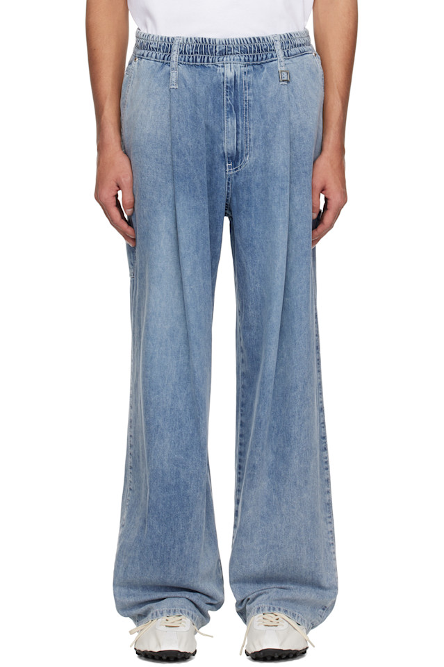 

Джинсы с однократной строчкой Wooyoungmi, синий