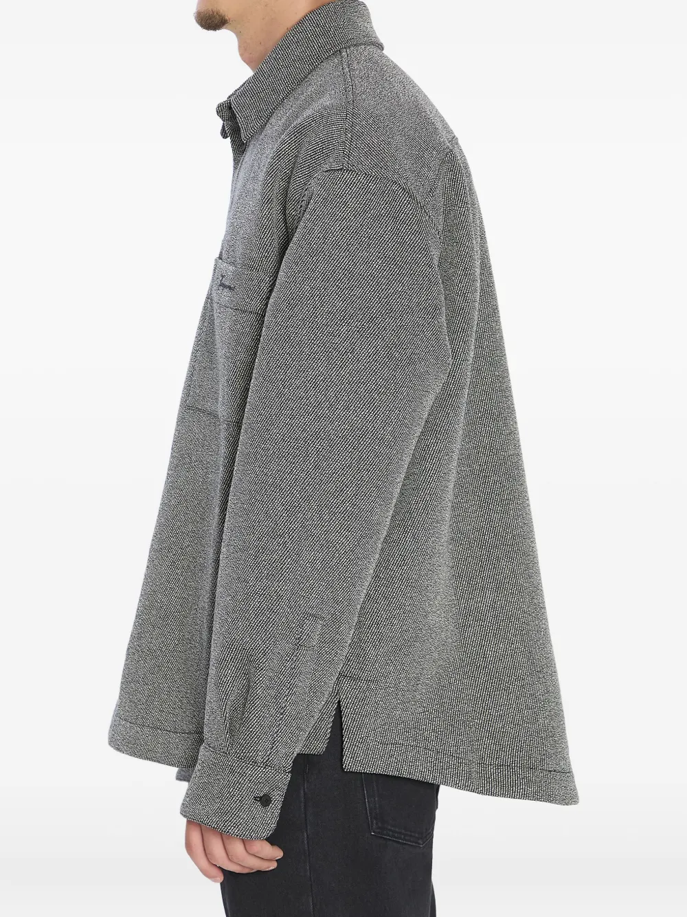 Рубашка-куртка Molino на пуговицах с острым воротником JACQUEMUS, серый — фото 3
