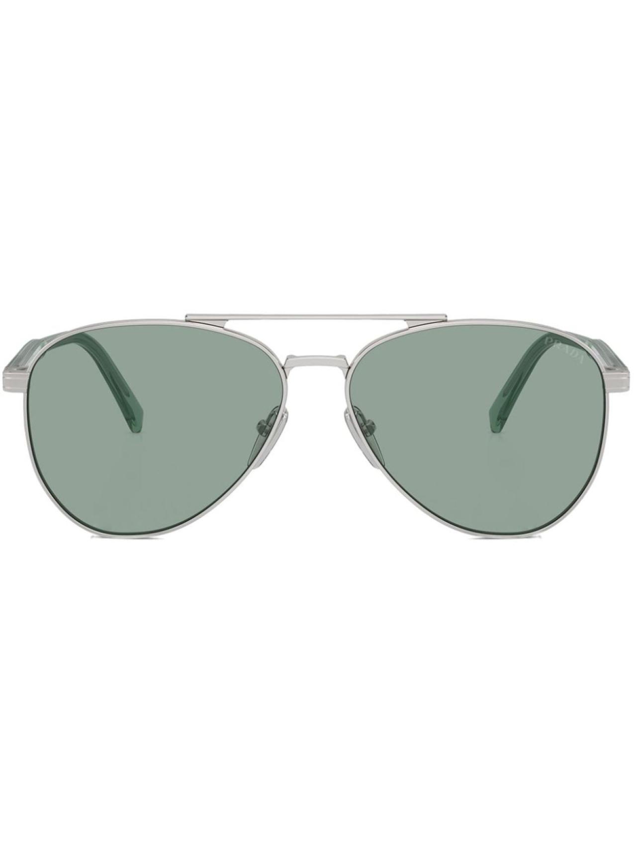 

Prada Eyewear солнцезащитные очки в круглой оправе, серебряный