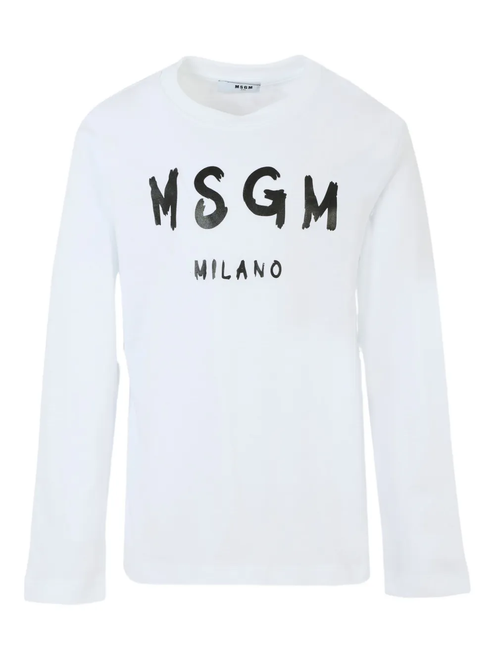 

Футболка с длинными рукавами и принтом логотипа MSGM Kids, белый