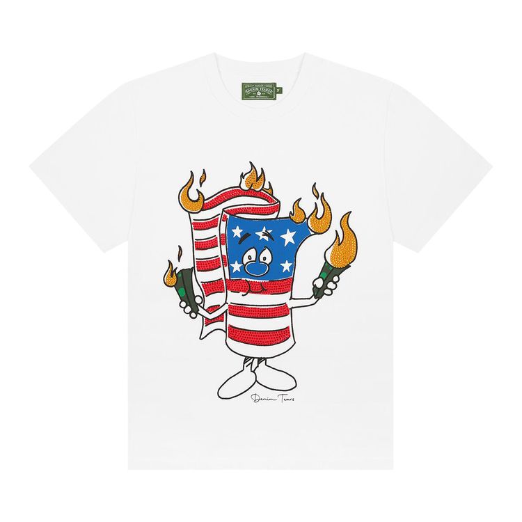 

Футболка Denim Tears Firecracker Tee 'White', белый