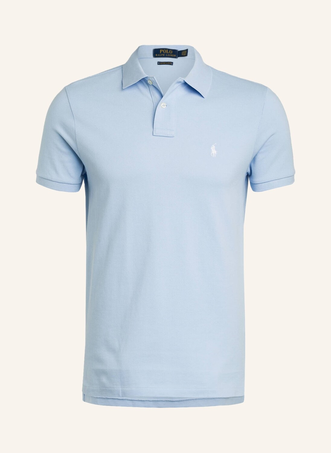

Рубашка-Поло из пике на заказ узкого кроя Polo Ralph Lauren, синий