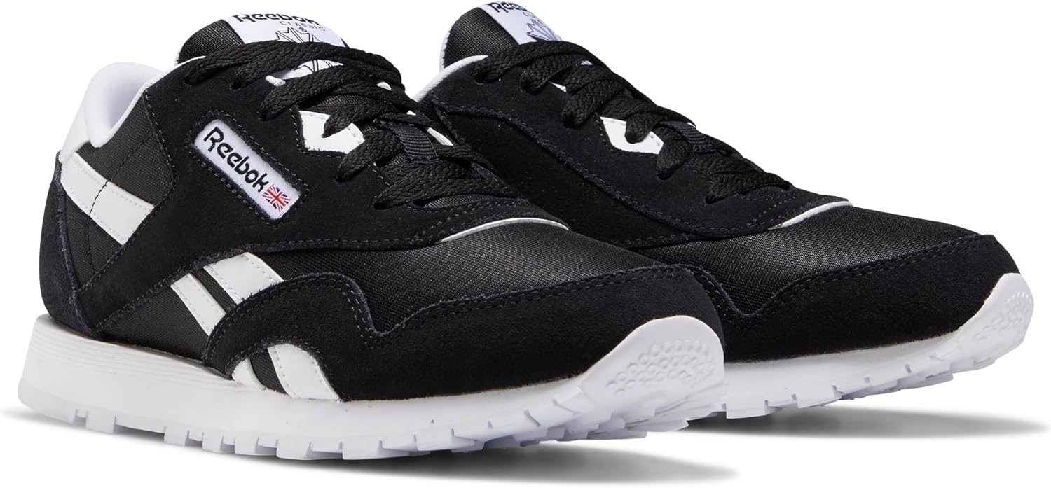 Мужская классическая нейлоновая обувь Reebok Lifestyle, черно-белый — фото 2