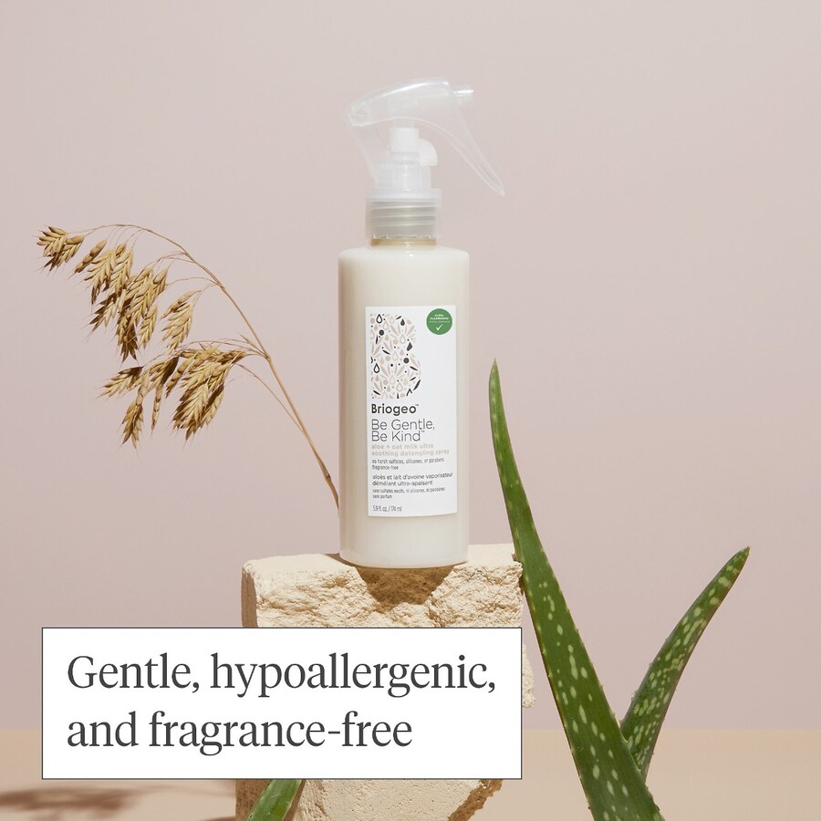 Be Gentle, Be Kind Aloe + Oat Milk Ультра-успокаивающий спрей для распутывания волос без отдушек Briogeo, 5.9 oz/174 mL — фото 2