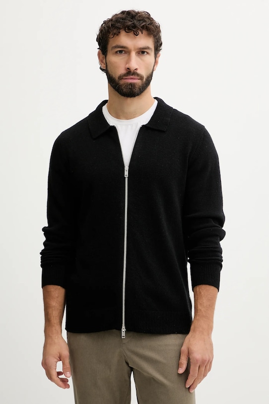 

Кардиган с шерстью Lindbergh, черный