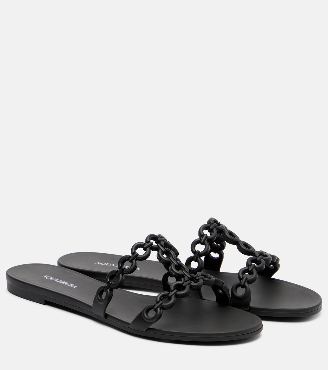 Желейные сандалии Infinity Chain Aquazzura, черный