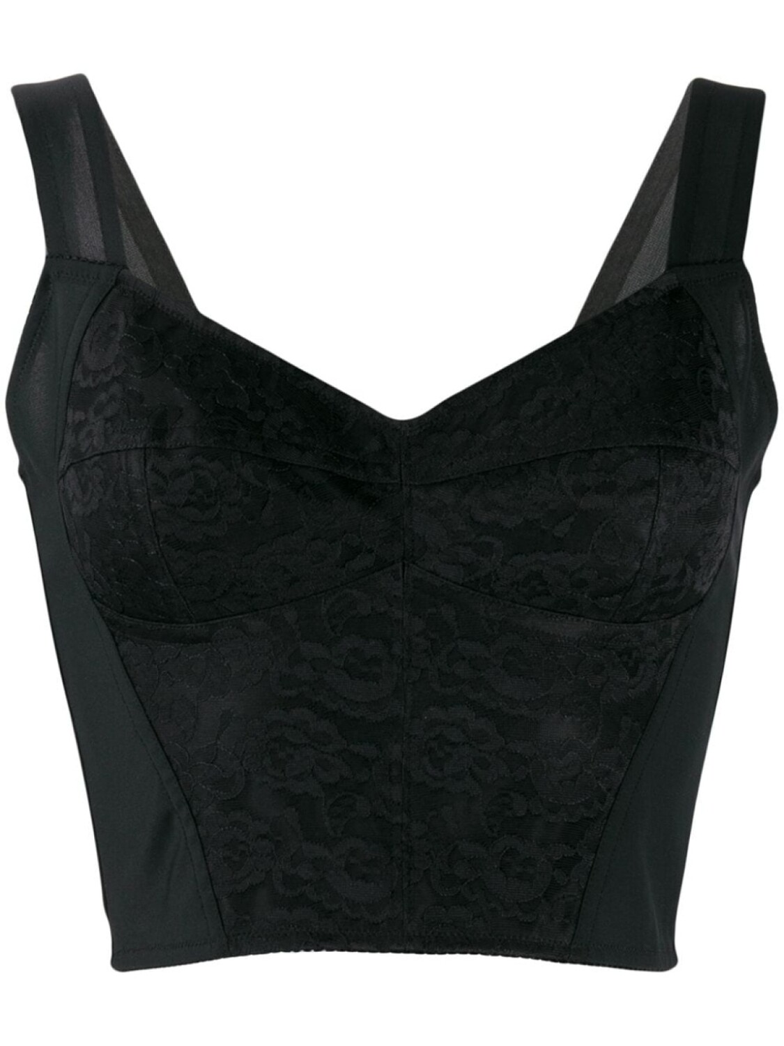 

Dolce & Gabbana топ-бюстье с цветочным кружевом, черный