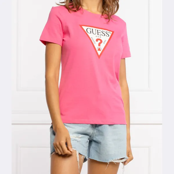 

Оригинальная футболка стандартного кроя Guess, розовый