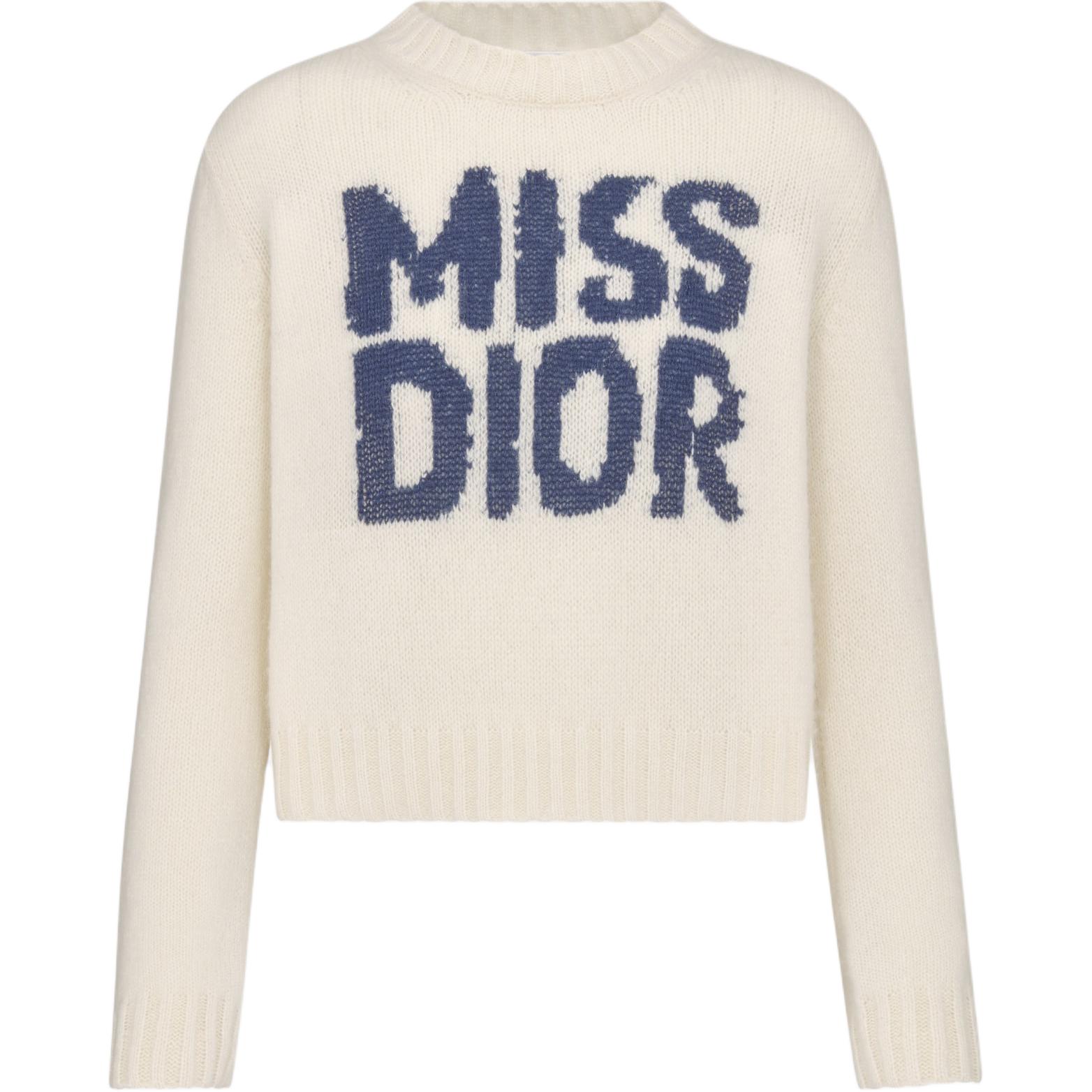 FW24 Кашемировый свитер женский DIOR, экрю — фото 3