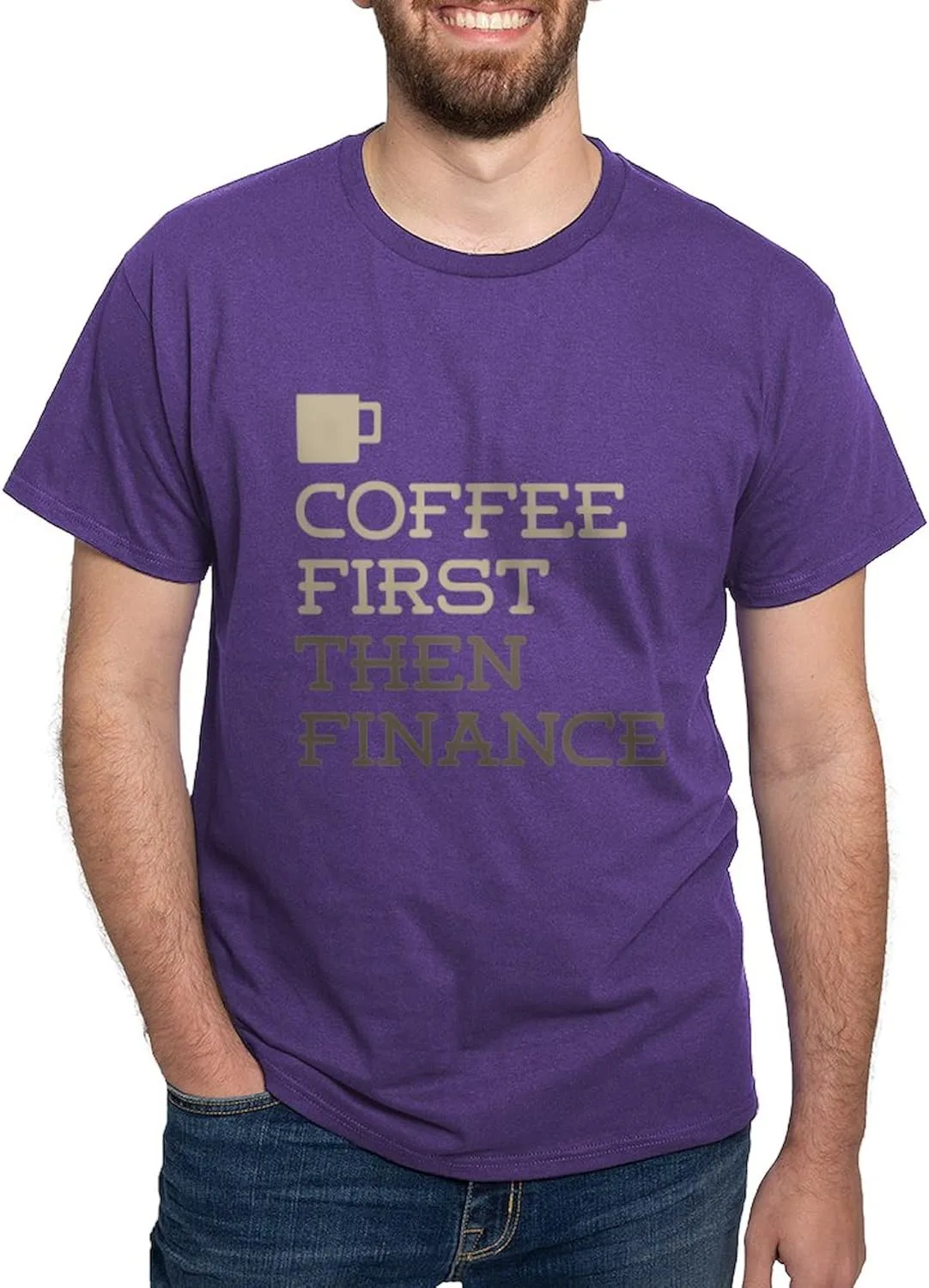 

Футболка мужская CafePress Coffee Then Finance, 100% хлопок, белая