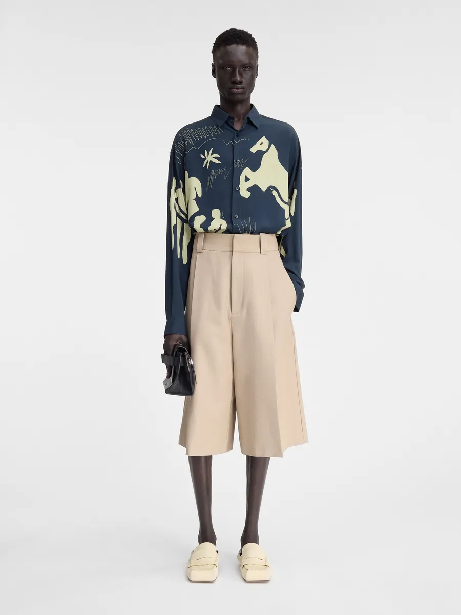 

Рубашка с конным принтом Симон Jacquemus, темно-синий