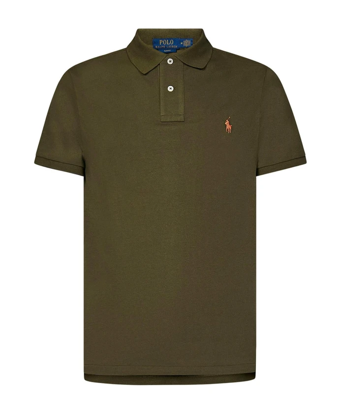 

Зеленая рубашка-поло на пуговицах Polo Ralph Lauren, зеленый