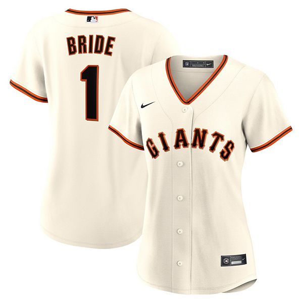 

Женская белая реплика домашней футболки San Francisco Giants #1 Bride Nike, Белый, Женская белая реплика домашней футболки San Francisco Giants #1 Bride Nike