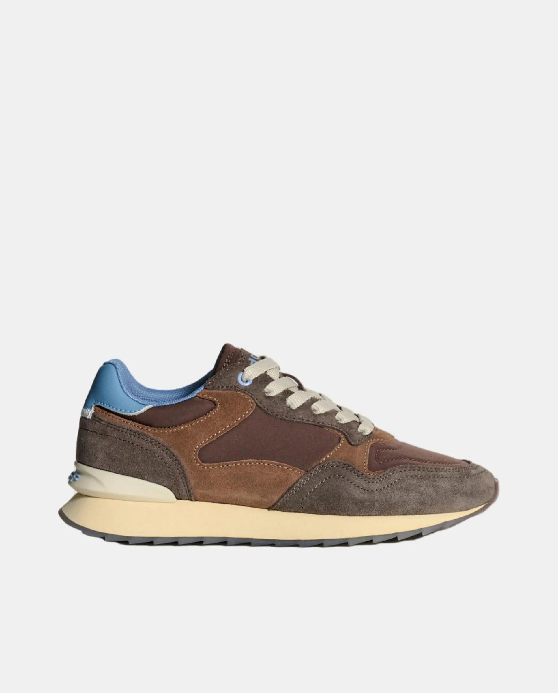 Женские кожаные кеды на резиновой подошве Hoff, коричневый