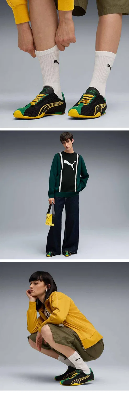 Мужские низкие кроссовки H-Street OG чёрно-жёлтые от Puma — фото 2
