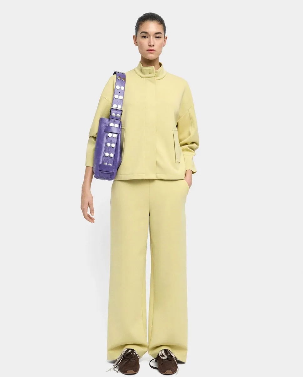 

Женские трикотажные прямые брюки с эластичным поясом Parfois, желтый