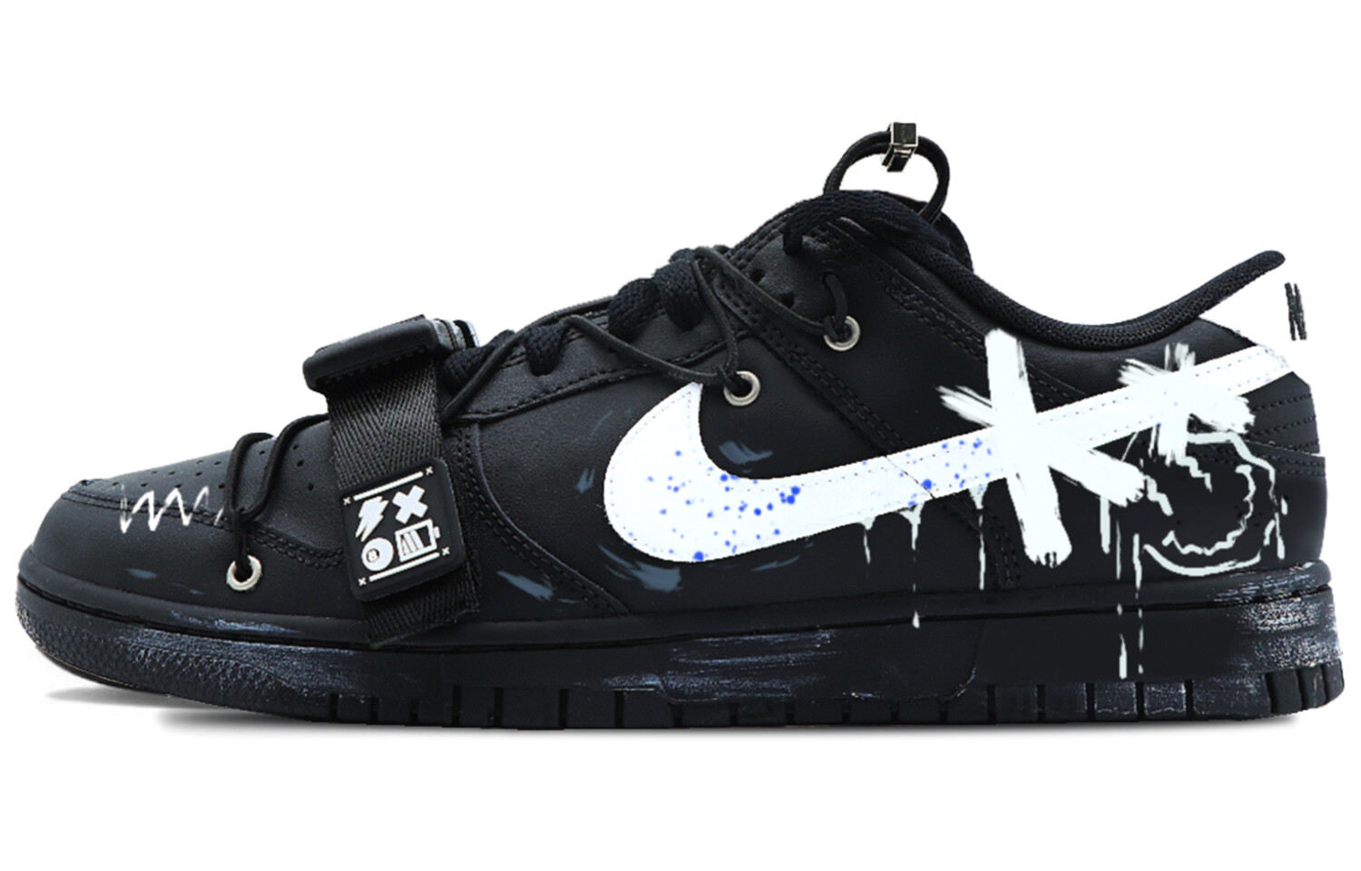 

Кроссовки Nike Dunk Skateboard Shoes Women's Low-Top Black White, черный