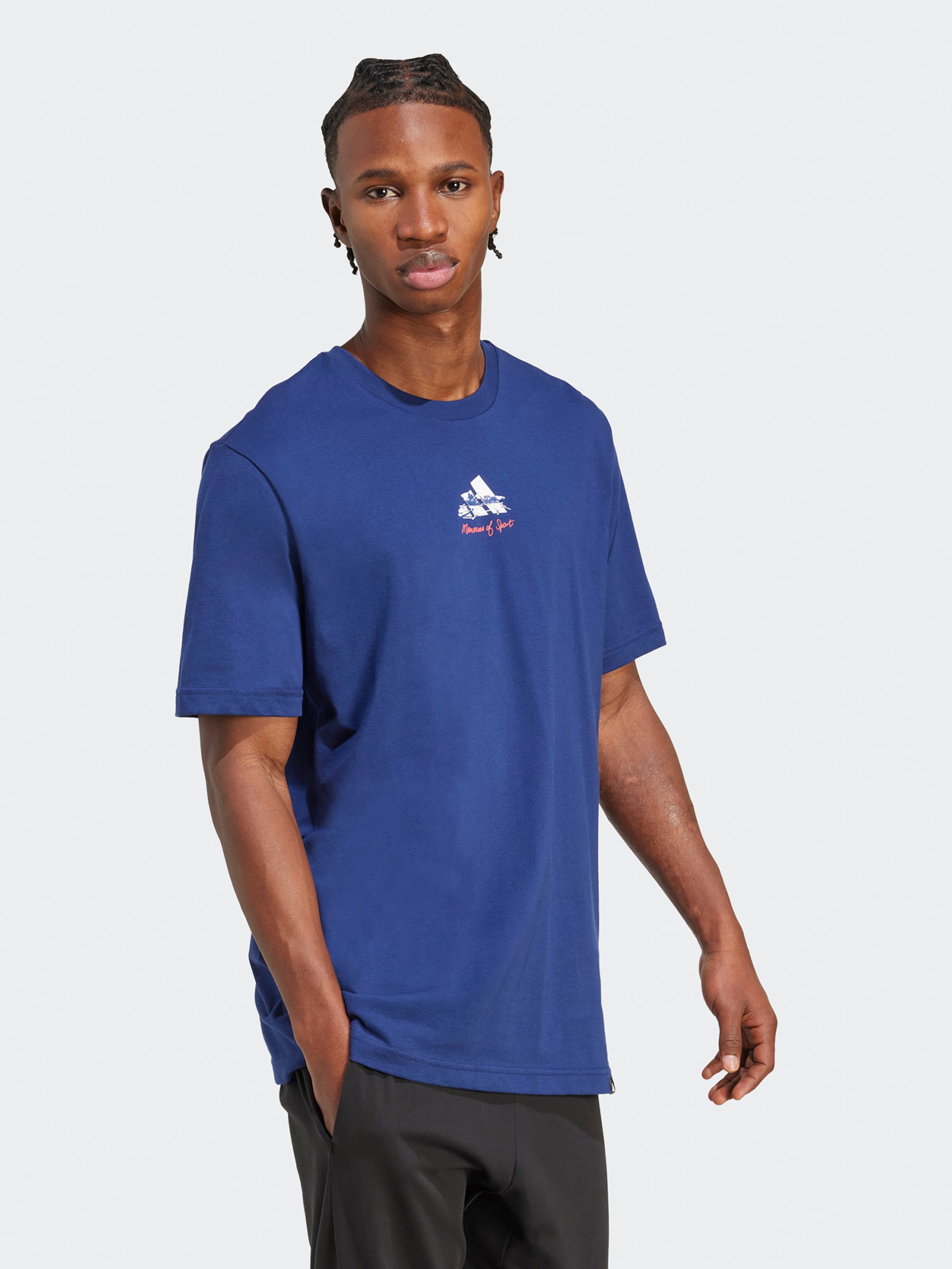 Adidas Sportswear Футболка для тренировок 'GALLERY' в темно-синем цвете — фото 4