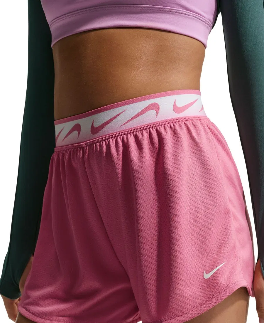 Беговые шорты Dash Dri-FIT для девочек 7-16 лет Nike, розовый/белый — фото 3