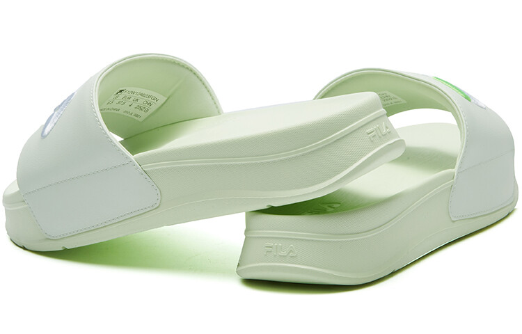Шлепанцы и сланцы FILA Minimalistic Casual Beach Green Slippers Women's — фото 4