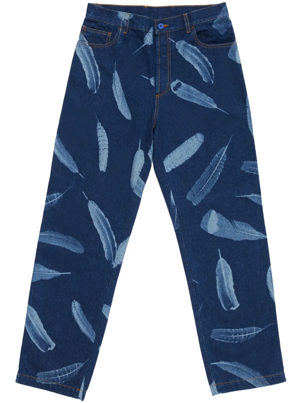 

Прямые джинсы Feathers Marcelo Burlon County of Milan, синий