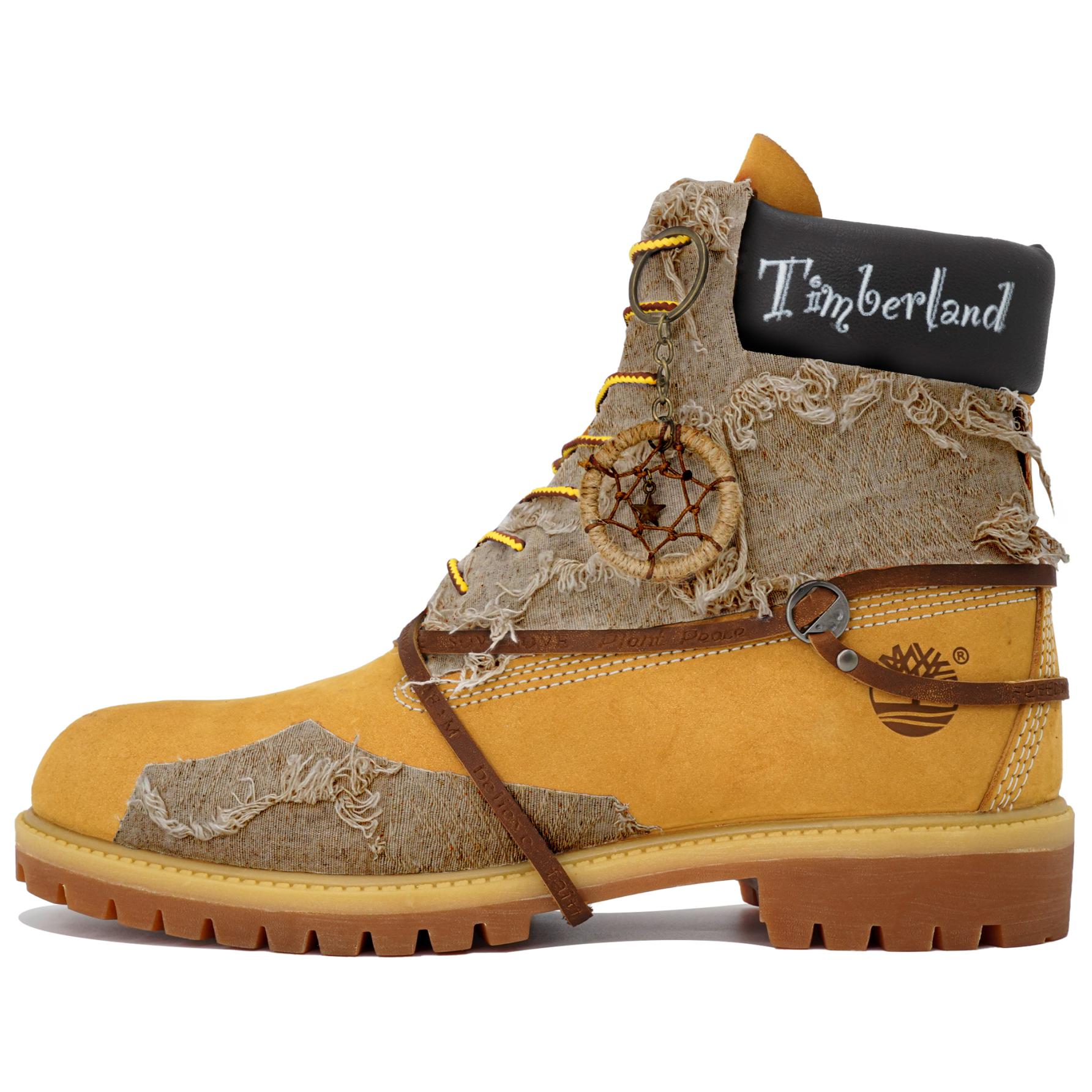 Мужские ботинки Timberland Martin кастомизированные "Пустыня", коричневый — фото 3